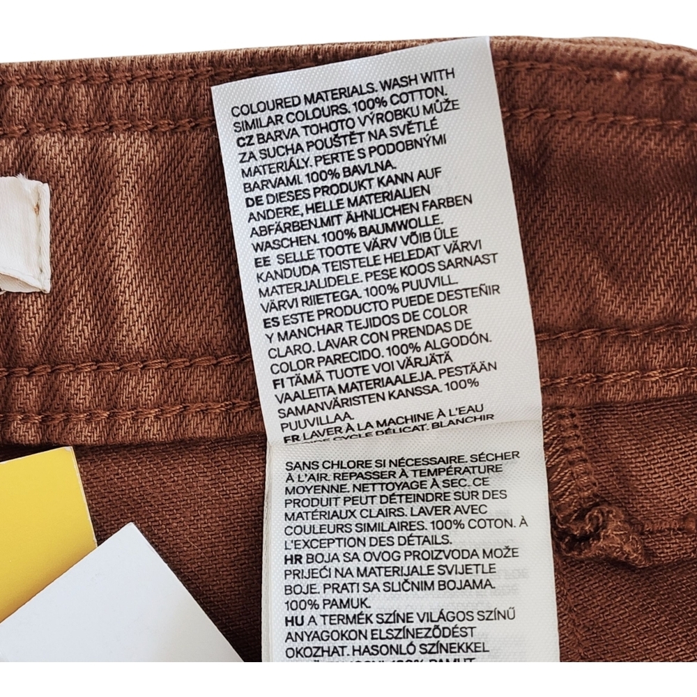 H&M Brown Wide Leg Denim Trouser Jeans Women's Size 4 NEW - Picture 5 of 5